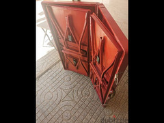 folding metal table & 4 chairs in One box made in korea