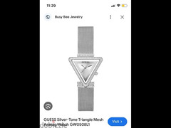 GUESS Silver-Tone Triangle watch