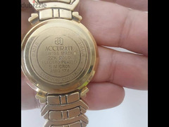 ساعة accurate أكيوريت مطلية بالذهب. . سويسرية أصلية. مشتراه من السعودية - 4