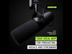 Shure SM7B Dynamic Microphone Podcast XLR Studio Mic Music & Speech - 4