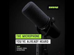 Shure SM7B Dynamic Microphone Podcast XLR Studio Mic Music & Speech - 5