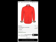 Burberry red shirt xxxl