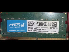 Crucial RAM 16GB DDR4 3200 MHz CL22 Laptop Memory CT16G4SFRA32A - 2