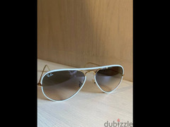 Rayban aviator full white color with gold edges