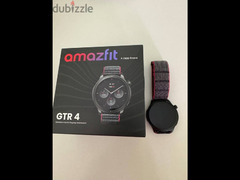للبيع ساعة Amazfit GTR4 كالجديدة تماما  بالكرتونه ومعاها 2 كافر