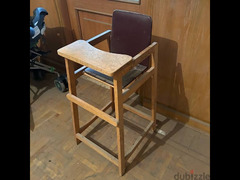 baby wood high chair كرسى اكل للاطفال - 1