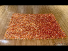 ‏سجادة برتقالي في أبيض 135  في 200 سانتي/ orange and white carpet - 2