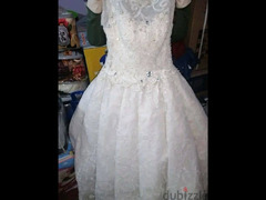 فستان زفاف استعمال خفيف جدا بحاله جيده - 2