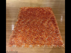‏سجادة برتقالي في أبيض 135  في 200 سانتي/ orange and white carpet - 3