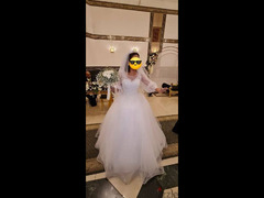 فستان زفاف ارخص من الايجار بالطرحة و التاج - 3
