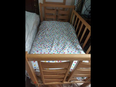 سرير اطفال فك و تركيب خشب زان بالمرتبه - 3