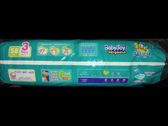 Baby Joy Diapers 58 pcs size 3 | حفاضات بيبى جوى 58 قطعة مقاس 3 - 4