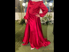 فستان ساتان احمر - 2