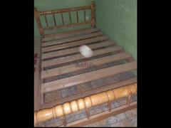 سرير ١٢٠ سم بدون مرتبه للبيع خشب زان - 2