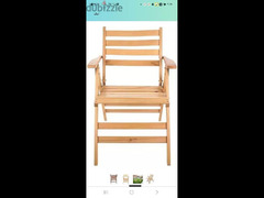 كرسي خشب قابل للطي  العدد ٢