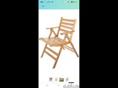 كرسي خشب قابل للطي  عدد 2 - 2