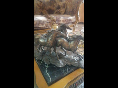 تمثال قطيع أحصنة ( ٣ أحصنة) ريزن ايطالي - 3