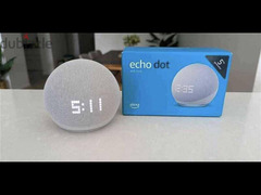 Amazon Echo Dot with clock 5 Gen | امازن ايكو دوت مع الساعه (الجيل الخ
