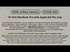 NEW MacBook Pro M3 Pro 2024 | 18GB 512GB SSD | 11-core CPU 14-core GPU - 3