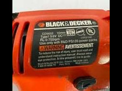 دريل بلاك اند ديكر اصلى بدون بطاريه وايرلس black & decker cd9602 - 4