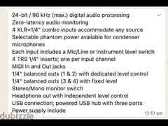 للبيع كارت صوت    M-Audio   M-Track Quad - 5