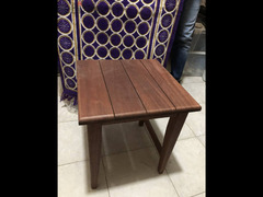 Rectangular outdoor wooden table