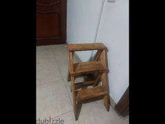 سلم كرسي خشبي - 2