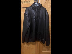 Black pump leather jacket  -  جاكت جلد بامب اسود - XXL - 2