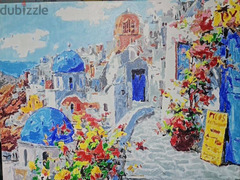 painting frame for Santorini city - 1