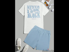 never look back :t shirt + short