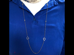 Golden necklace سلسله ذهب عيار ١٨ ايطالي٨٧سم مفروده جنيه للجرام