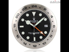 ساعة حائط رولكس ستانليس ستيل Rolex wall clock stainless steel