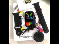 Smart Watch FT80 Black | ساعة سمارت اندرويد وايفون