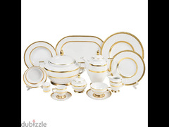 Falkenporzellan Dinner Set, 112 Pieces -Gold & White -Porcelain - 1