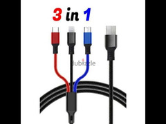 3 in 1 charge cable 1.2M fast charge - 4