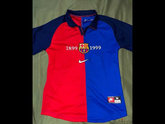 fc barcelona nike vintage t shirt 1899/1999 original authentic - 1