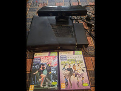 xbox 360 with hard 250gb and kinect and 2 CD games