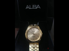 elegant golden alba original watchساعة ذهبي جديدة أصلية ماركة ألبا