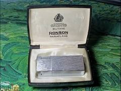 Ronson Varaflame Butane lighter. . . . . Silver Plated. . . . . Made In England - 3