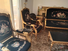 French Aubusson Louis XVI Salon  صالون مدهب (خشب أرو) أوبيسون فرنساوى - 3