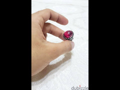 خاتم ياقوت احمر سيلاني نادر صياغة ايرانية اصلي١٠٠% - 6