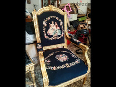 French Aubusson Louis XVI Salon  صالون مدهب (خشب أرو) أوبيسون فرنساوى - 6