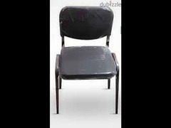 Waiting Chair - Metal - Fixed - Black - 56x46x78 Cm