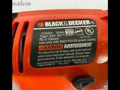 دريل بلاك اند ديكر اصلى بدون بطاريه وايرلس black & decker cd9602 - 4