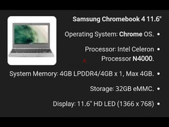 Samsung chromebook 4 11.6 - 5
