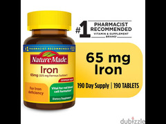 Nature Made Iron 65 mg مكمل لنقص الحديد امريكي - 5