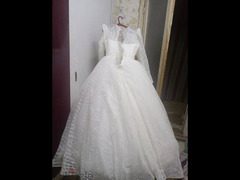 فستان زفاف بدو ديل +طرحه طويله - 2