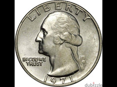 ربع دولار امريكي 1971.           liberty