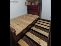 غرفة نوم سرير دورين دولاب ٤ ضلفة ومكتبة خشب زان