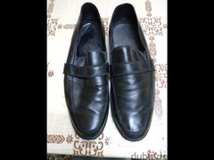 حذاء اسود فلاته جلد طبيعي مقاس ٤٩